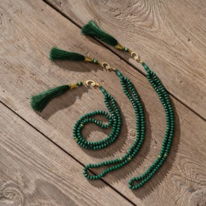 Tasbih Prayer Beads 3Pcs, Muslim Prayer Beads, Prayer Beads Islam, Islamic Prayer Beads, Tasbeeh for Muslim, Islamic Beads Prayer, Green