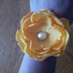 Yellow Flower Corsage / Yellow Wristlet / Yellow Wedding Bracelet / bright yellow mother of the bride corsage