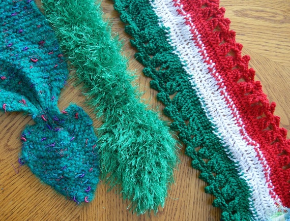 Handmade Ascot Tie 1955 Vintage Pattern Crochet Or Knit Key Hole Chunky Scarf Pass Through Scarflettes Unisex Neckwarmer In Any Color - 