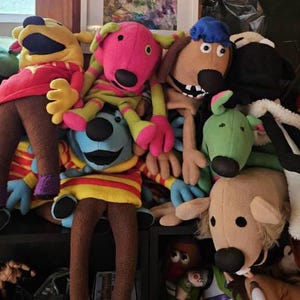 Unique Hand-Crafted Puppets Muppets, Jack's Big Music Show Puppets, Movable Mouth Hand Puppet, Dolls, Handmade Stuffed Toys, Plushies