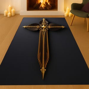 Christian Prayer Mat,Custom Christian Mat, Orthodox Christian Prayer Mat, Christian Gifts, Catholic Rug, Religious Rug, Jesus Cross Sign
