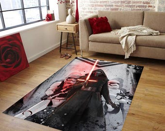 Dark Side Rug, Dark Vader Rug, Star Wars Rug, Starwars Decor Rug, Darth Vader Rug, Star Wars Rug, Lightsaber Rug, Area Rug, Salon Rug, Gift
