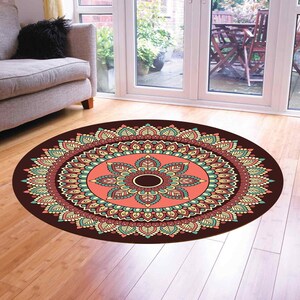 Mandala, Mandala Rug, Round Rug, Round Carpet, Mandala Pattern Round, Popular Rug, Themed Rug, Living Room, Home Decor, Gift For Her, Ethnic