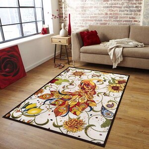 Green Flowers Rug, Art Rug,Wiliam Morris Art,Style Rug,Living Room Rug,Green Rug,Home Decor Rug,Anti Slip Rug,Modern Rug,Area Rug,Home Decor