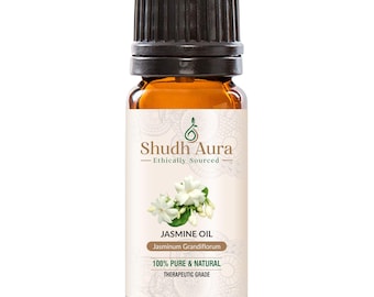 Huile essentielle de jasmin | Huile absolue de jasmin 100 % pure et naturelle | Huiles premium de qualité thérapeutique pour l'aromathérapie - 5 ML à 1000 ML
