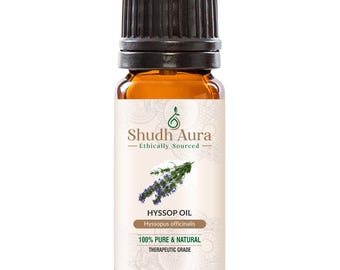 Hyssop Oil | 100% Pure, Natural and Therapeutic | Premium Grade Essential Oils for Aromatherapy & Diffuser - 5 ML To 1000 ML