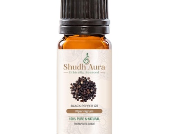 Black Pepper Essential Oil - Piper Nigrum, 100% Pure, Natural, & Undiluted Oil for Aromatherapy, Diffuser, and DIY - 5 ML To 1000 ML
