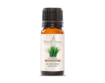 Vetiver Essential Oil | 100% Pure, Natural, and Undiluted | Therapeutic Grade Oils for Aromatherapy, Diffuser, and DIY - 5 ML To 1000 ML