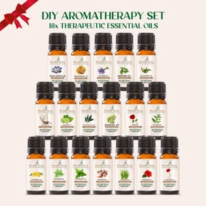Pure Essential Oils Set - 18 x 5 ML - 100% Natural, Therapeutic Grade Oil For Aromatherapy, Candles, Diffusers, Humidifiers, & Home Care
