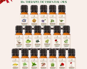 Pure Essential Oils Set - 18 x 5 ML - 100% Natural, Therapeutic Grade Oil For Aromatherapy, Candles, Diffusers, Humidifiers, & Home Care
