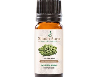 Aceite esencial de cardamomo - Verde / 100 % puro, sin diluir y natural / Aceites calmantes de grado terapéutico para aromaterapia y difusor / 5 ml a 1000 ml