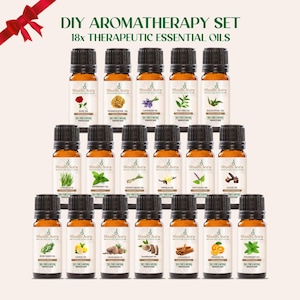 18 Pcs Pure Essential Oils Set For Aromatherapy, Diffusers, Fragrance, Gifts, Home Care, Relaxation, Candle & Soap Making Scents - 10 ML