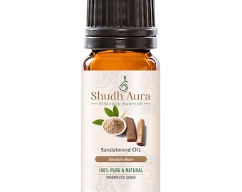 Sandalwood East Indian Essential Oil | 100% Pure, & Undiluted | Premium Grade Oils for Aromatherapy, Diffuser, and DIY | 5 ML To 1000 ML