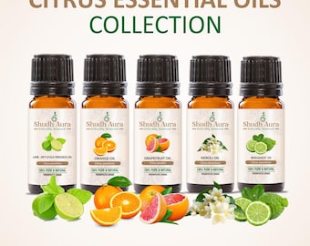 Top 5 Citrus Essential Oil Set | 100% Pure, Undiluted, and Natural | Premium Therapeutic Grade Oils for Aromatherapy & Diffuser| 5ML To 15ML