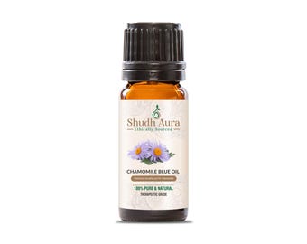 German Blue Chamomile Essential Oil | 100% Pure, Natural, and Undiluted | Therapeutic Grade Oils for Aromatherapy & Diffuser - 5ML To 1000ML