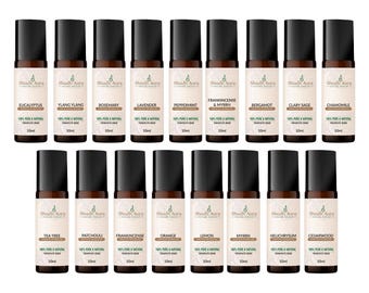 Essential Oil Roll-On | Pick Your Scent | Expertly Blended With 100% Pure Essential Oils | Convenient & Mess-Free Application Roller | 10 ML