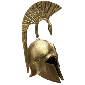 Bronze Handmade Spartan/Corinthian Helmet with High Crest – A Timeless Symbol of Ancient Warfare of The Greek Golden Age/Persian Wars