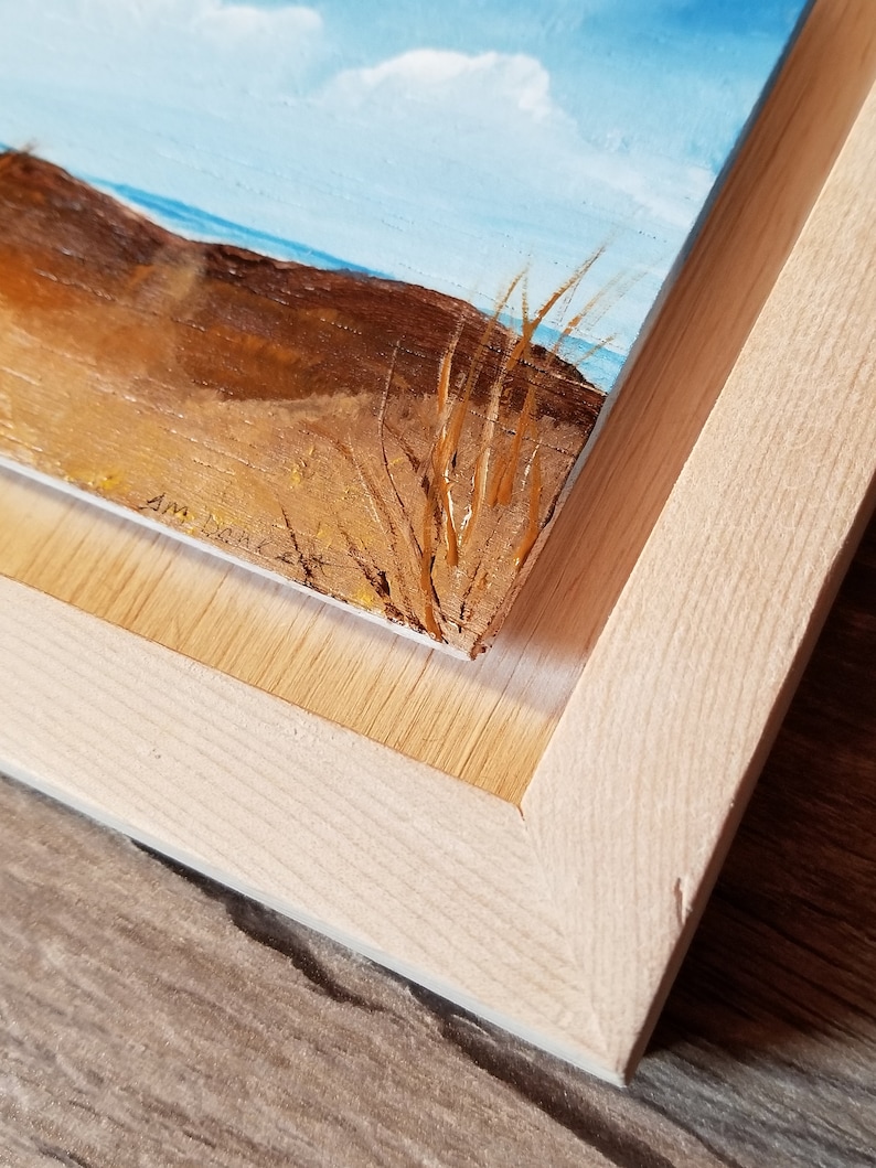 Small ORIGINAL scenery PAINTING framed signed