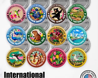 International Convention 2026 Button Pin Eternal happiness, Jehovah’s Witnesses Convention Souvenir, JW International Gift Badge
