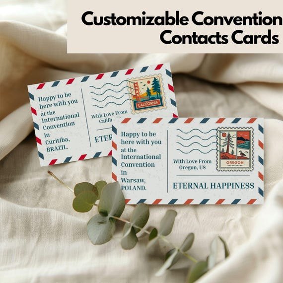 JW international convention 2025 business cards, eternal happiness contact visiting card personalized gifts special delegates gift
