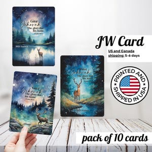 Lot de 10 cartes de remerciement JW card, remerciement aux Témoins de Jéhovah, papier à lettres personnalisé