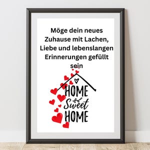 Möge dein neues Zuhause  , Sinnsprüche, Zuhause, Familie Bild, Familie Poster, Lustige Sprüche,  Einzugsgeschenk, Wand-Deko, Wohn-Deko