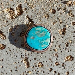 Turquoise ring, custom sized turquoise ring, turquoise and gold ring