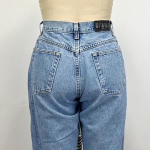 Vintage High Waist Gitano Jeans | 80s Light Wash Denim | Tapered Leg | Size 10