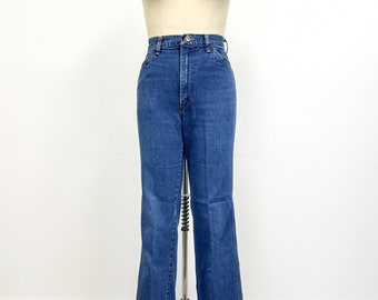 Vintage 70s Wrangler Jeans | Womens High Waisted Cowgirl Jeans | Size 10