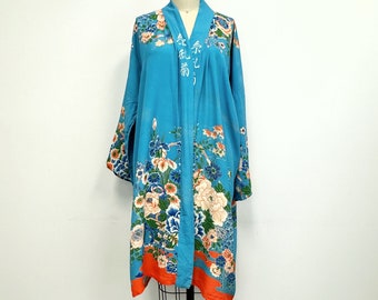 Vintage Kimono | 1920s Colorful Kimono Robe | Size Small to Medium