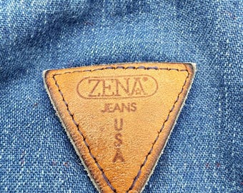 Vintage 80s Zena Jeans | Yoke Front Tapered Leg Medium Wash Blue Jeans | Size 11