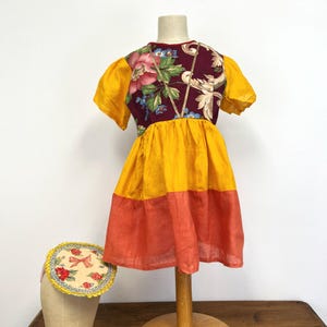 Vintage 1930s Child&#39;s Princess Costume | Merry Maid  Halloween Costume | Floral Bodice