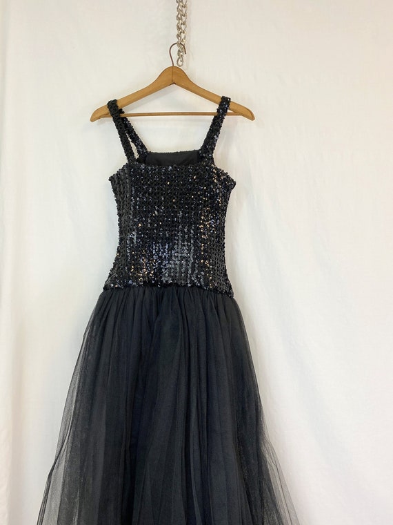 Vintage Sequin and Tulle Formal Dress | 1940's - … - image 1