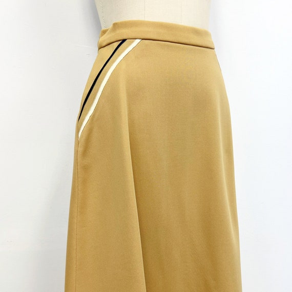Vintage A Line Skirt with Diagonal Stripes at Hip… - image 1