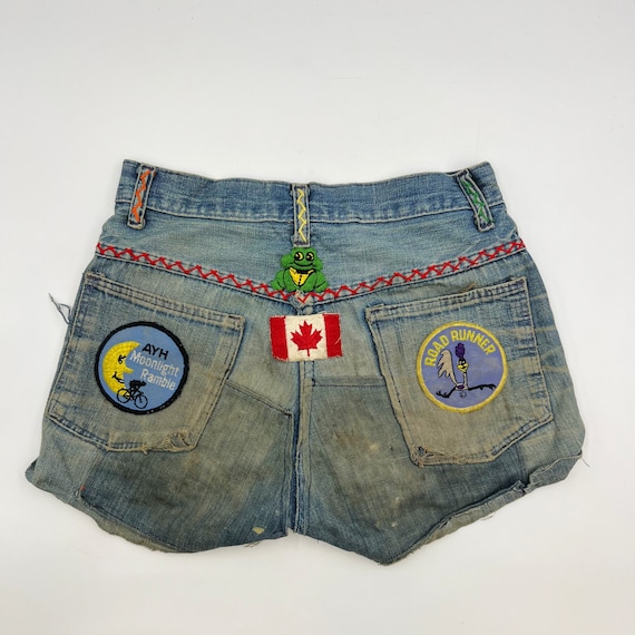 Vintage 60s Cut off Jean Shorts | Thrashed Denim Shorts