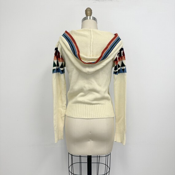 Vintage 70s Hooded Sweater with Kangaroo Pocket |… - image 8