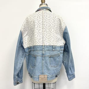 Chaqueta vaquera Jordache vintage de los años 80 / Chaqueta vaquera holgada con parches / Talla grande