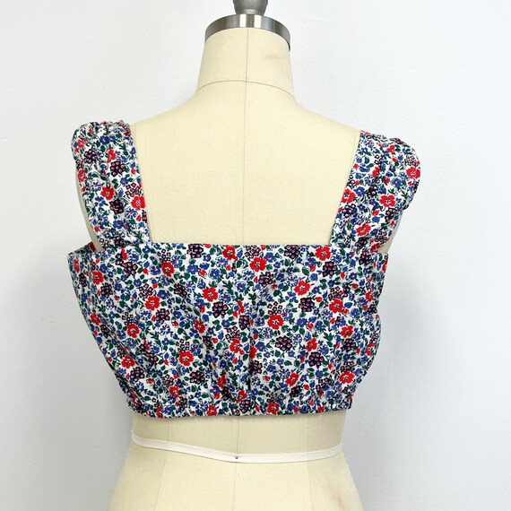 Vintage 80s Floral Crop Stop | Bonjour Sweetheart… - image 6