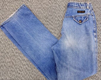 Vintage 70s High Waist Jeans | Rumble Seats Womens Blue Jeans | Size Small
