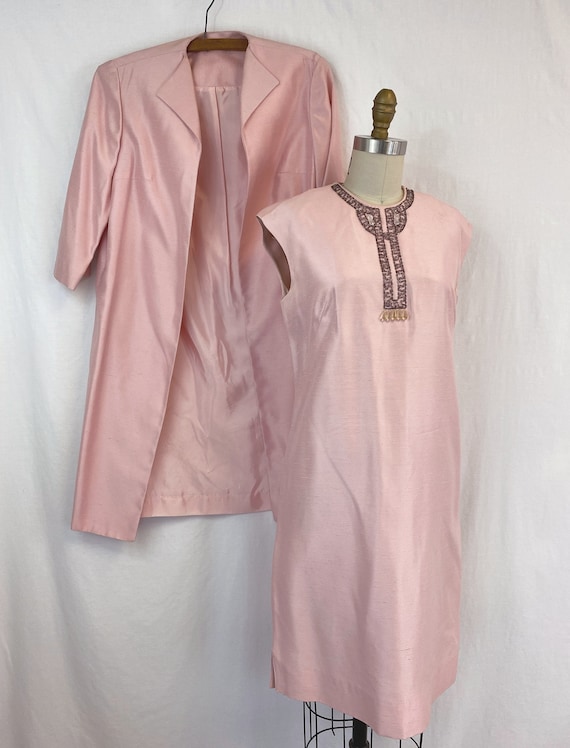 dupioni silk dress with jacket Sage Green Dupion Silk Jacket Vacation Dress by CLOS at Pernia's Pop Up Shop 2026