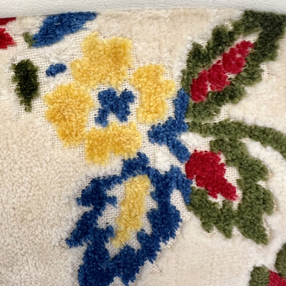 Vintage 1950s Carpet Handbag | Colorful Floral on… - image 5