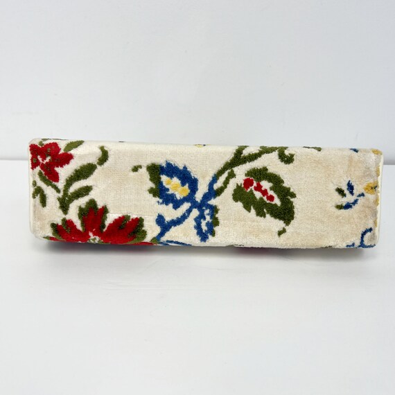 Vintage 1950s Carpet Handbag | Colorful Floral on… - image 8