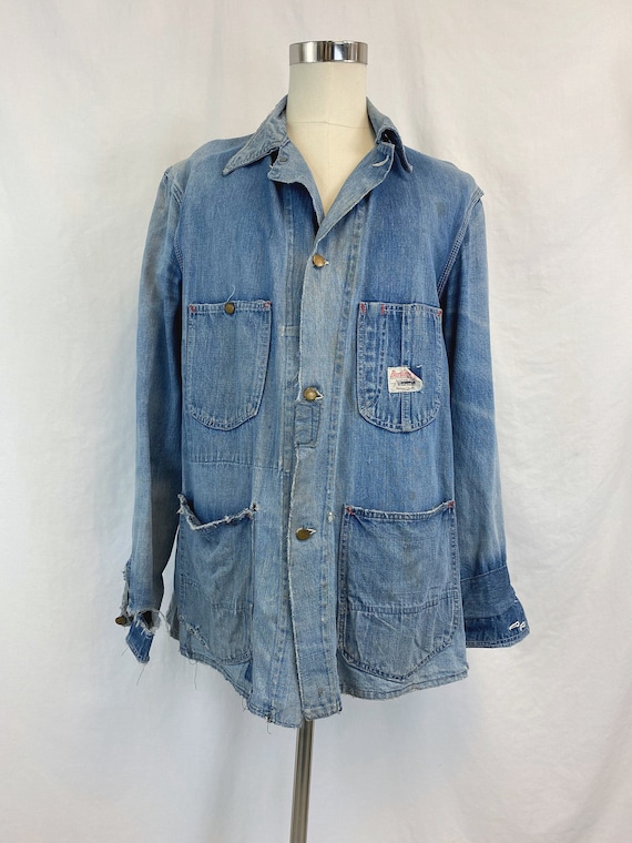 Vintage Burlington Overall Denim Chore Coat | Rare