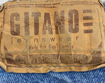 Vintage 80&#39;s High Waisted Gitano Jeans |  Women&#39;s Blue Jeans | Tapered Leg | Size 14