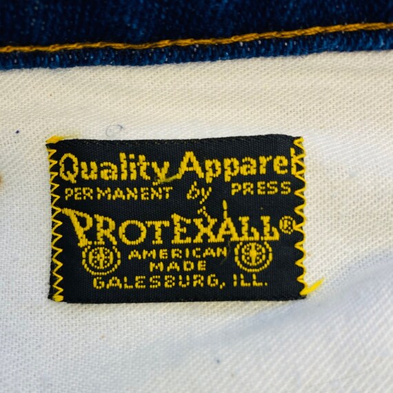 Vintage 1970s High Rise Denim Jeans: Purina Workwear Pants (35 x 29) View 2