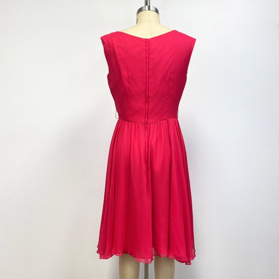 Vintage 1960s  Chiffon Dress NWT  | Drape Neck Sl… - image 8
