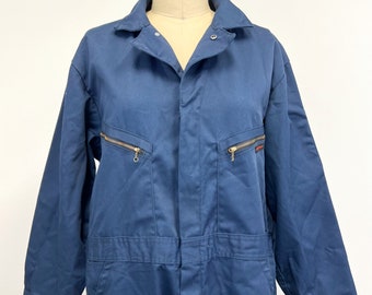 Vintage 80s Dickies Coveralls | Navy Blue Boiler Suit | Zip Front