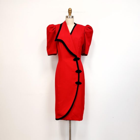 strapless open back dress Depny Off-Shoulder Long -Sleeve Maxi Dress in Cherry Red main image 0