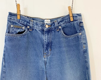 Jean Calvin Klein vintage | Jean bleu à jambe droite et taille mi-haute des années 90 | Taille 7/8