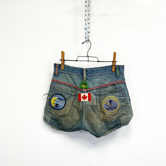 【my beautiful landlet】dump short pants Vintage 60s Cut off Jean Shorts | Thrashed Denim Shorts